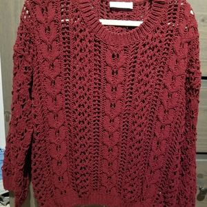 Chenille knit sweater